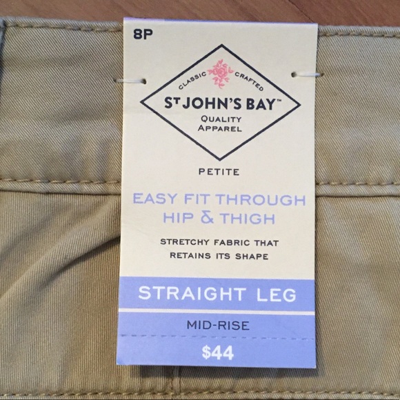St. John's Bay Womens Mid Rise Straight Leg Pants - Picture 13 of 16
